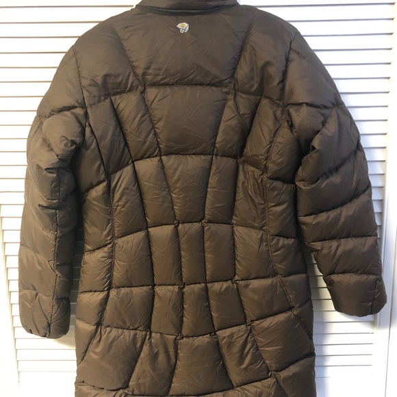 Mountain hardwear size s brown long down puffer coat - Picture 6 of 8